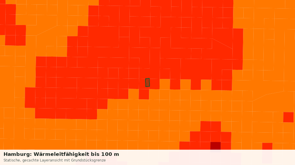 Statische Kartenansicht: Hamburg: Wärmeleitfähigkeit bis 100 m