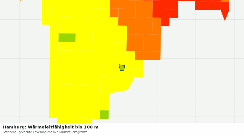 Statische Kartenansicht: Hamburg: Wärmeleitfähigkeit bis 100 m