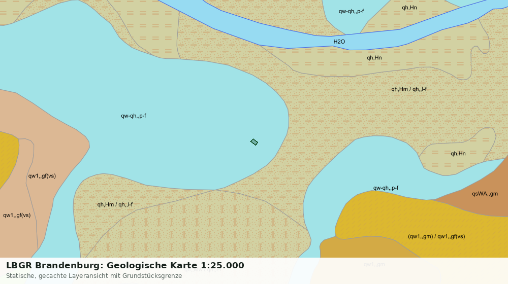 Statische Kartenansicht: LBGR Brandenburg: Geologische Karte 1:25.000