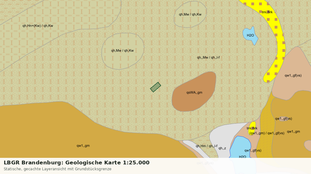 Statische Kartenansicht: LBGR Brandenburg: Geologische Karte 1:25.000