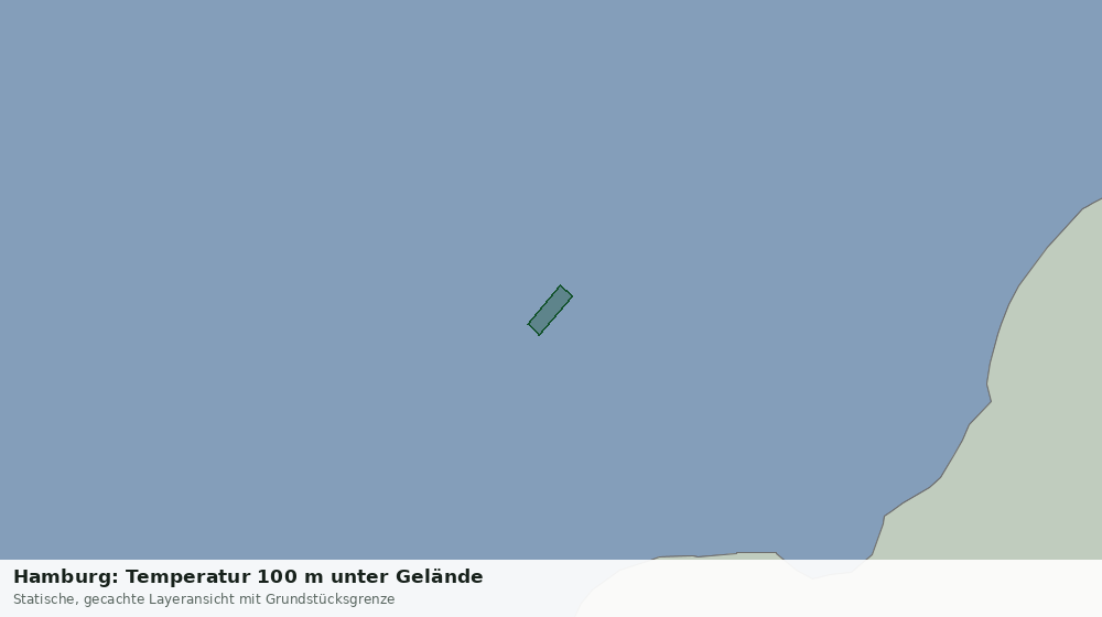 Statische Kartenansicht: Hamburg: Temperatur 100 m unter Gelände