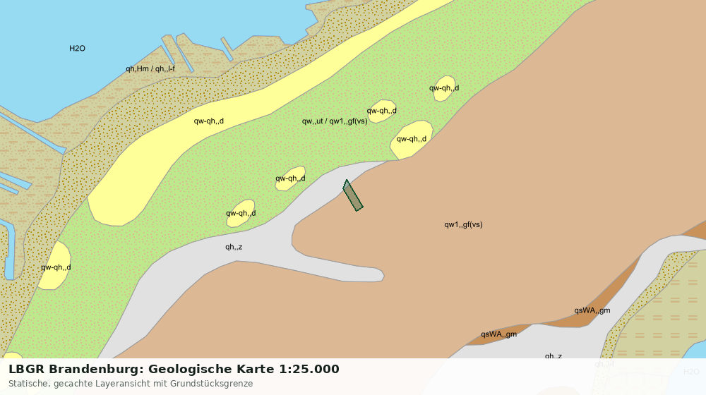 Statische Kartenansicht: LBGR Brandenburg: Geologische Karte 1:25.000