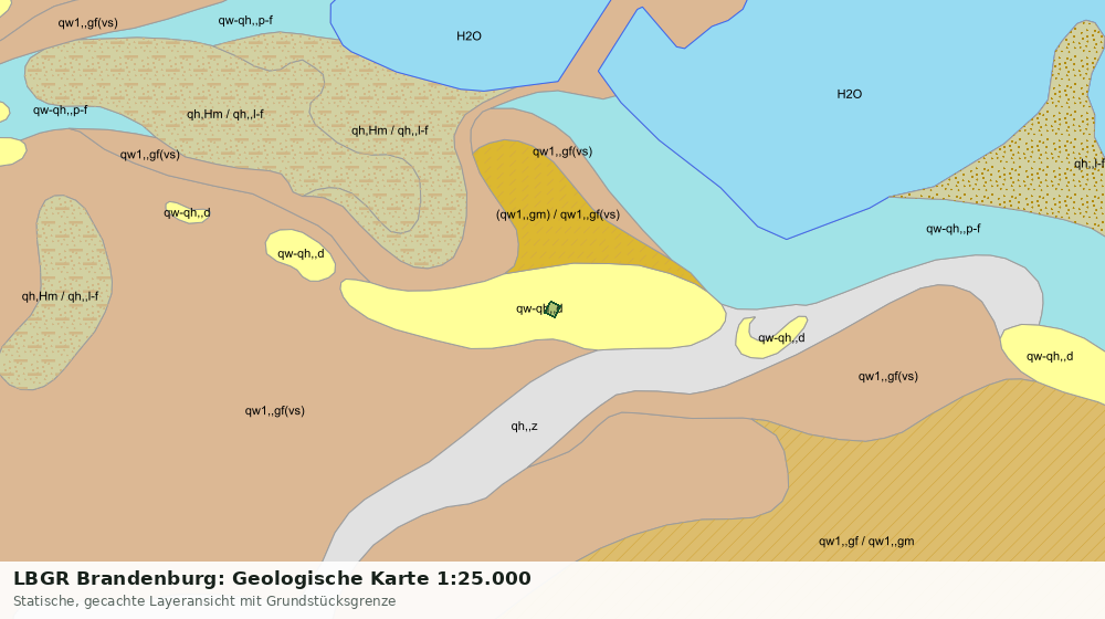 Statische Kartenansicht: LBGR Brandenburg: Geologische Karte 1:25.000