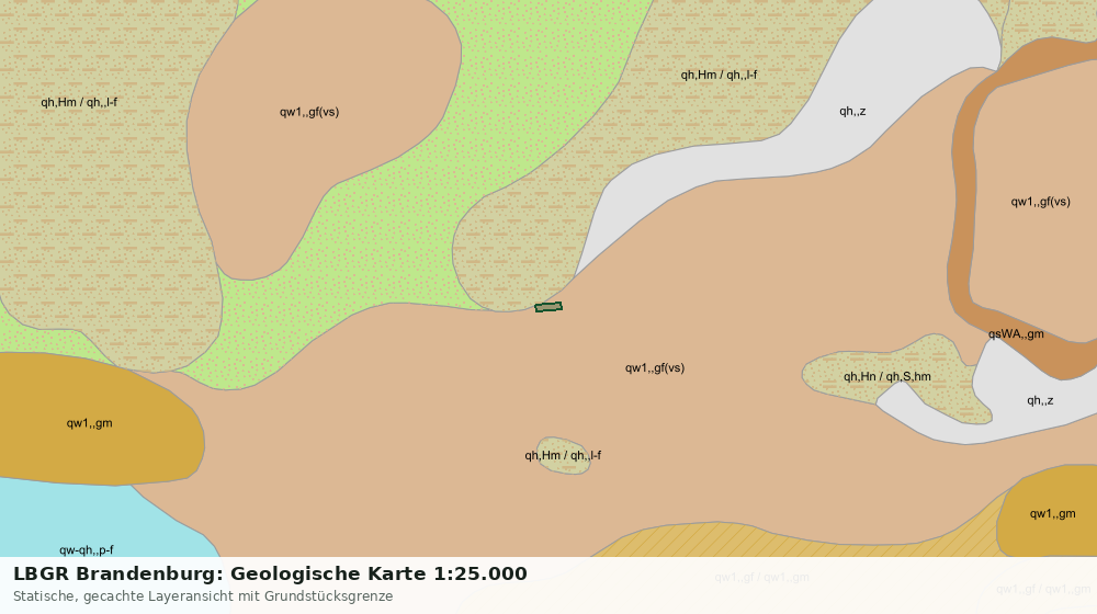 Statische Kartenansicht: LBGR Brandenburg: Geologische Karte 1:25.000