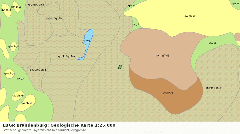 Statische Kartenansicht: LBGR Brandenburg: Geologische Karte 1:25.000