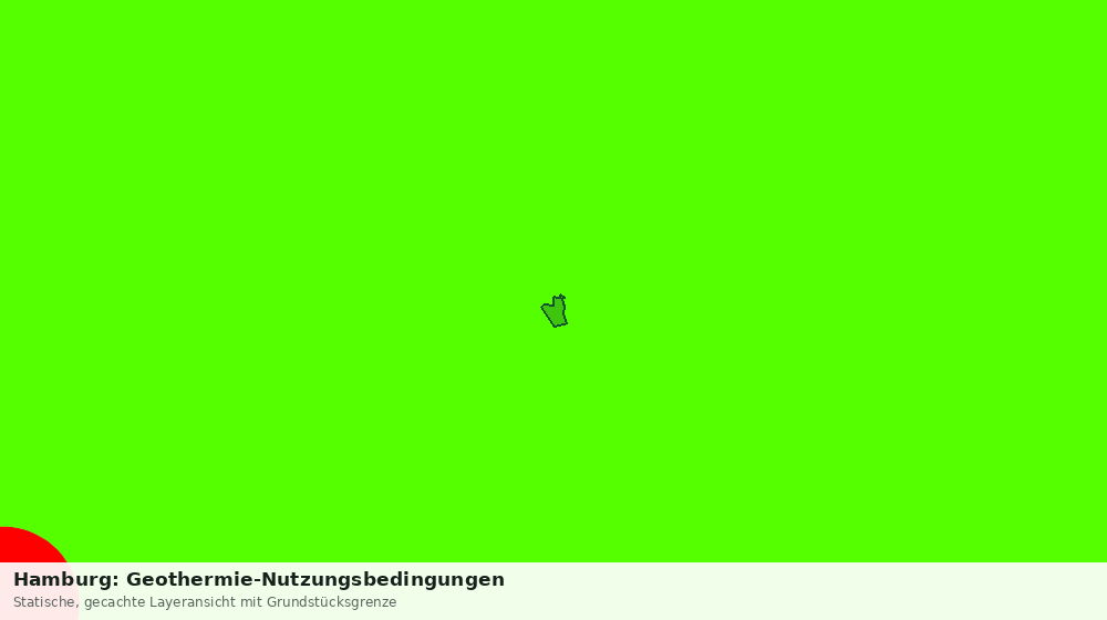 Statische Kartenansicht: Hamburg: Geothermie-Nutzungsbedingungen