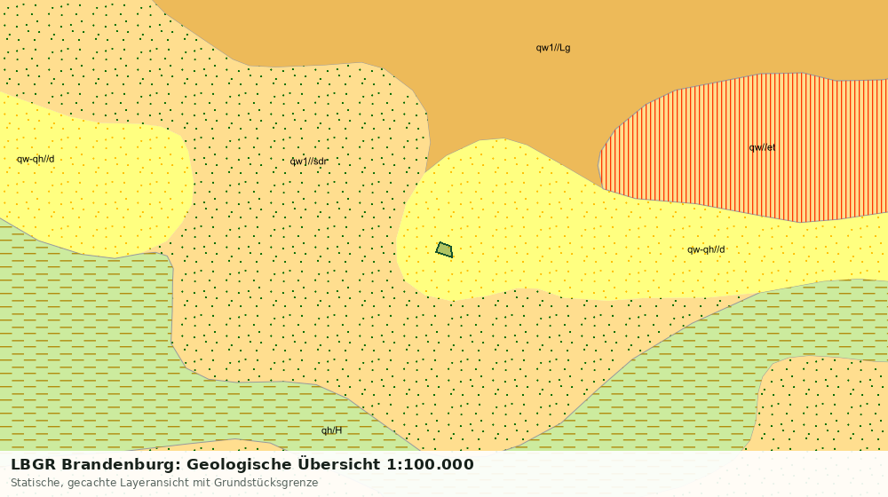 Statische Kartenansicht: LBGR Brandenburg: Geologische Übersicht 1:100.000