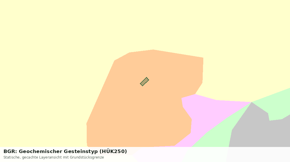 Statische Kartenansicht: BGR: Geochemischer Gesteinstyp (HÜK250)