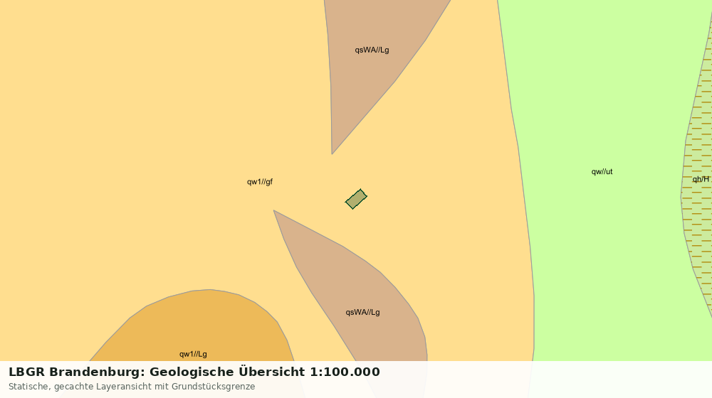Statische Kartenansicht: LBGR Brandenburg: Geologische Übersicht 1:100.000