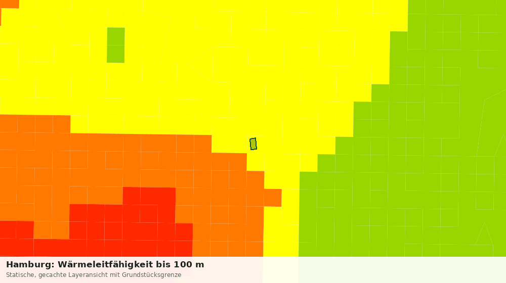 Statische Kartenansicht: Hamburg: Wärmeleitfähigkeit bis 100 m