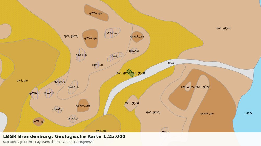 Statische Kartenansicht: LBGR Brandenburg: Geologische Karte 1:25.000
