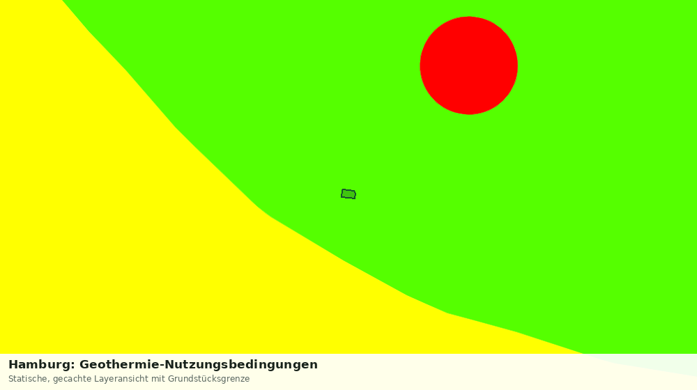 Statische Kartenansicht: Hamburg: Geothermie-Nutzungsbedingungen