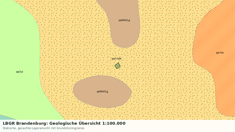 Statische Kartenansicht: LBGR Brandenburg: Geologische Übersicht 1:100.000