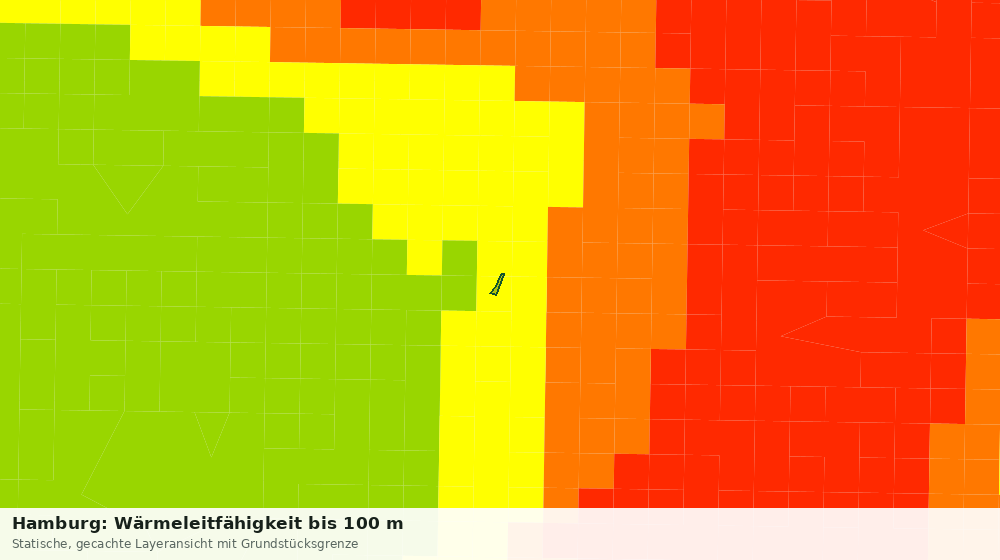Statische Kartenansicht: Hamburg: Wärmeleitfähigkeit bis 100 m