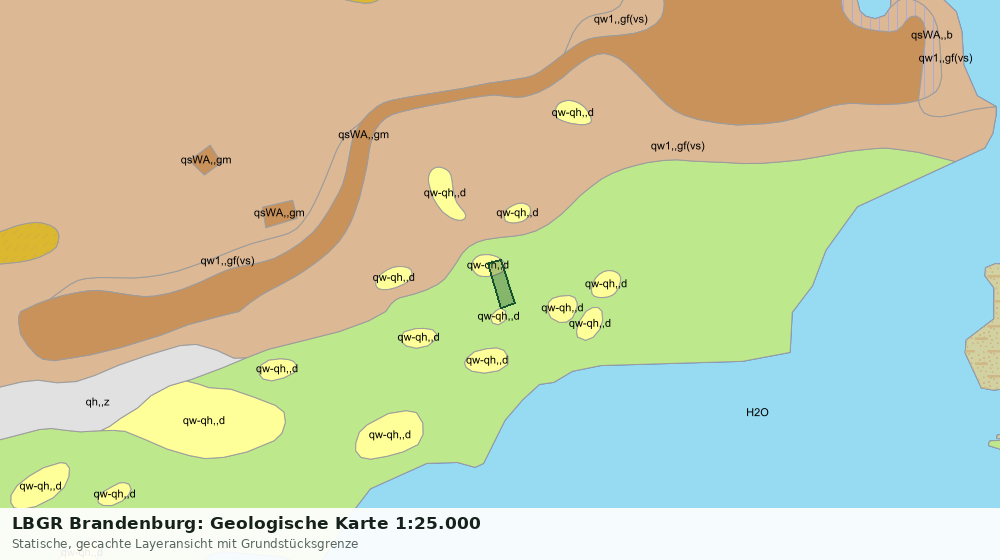 Statische Kartenansicht: LBGR Brandenburg: Geologische Karte 1:25.000