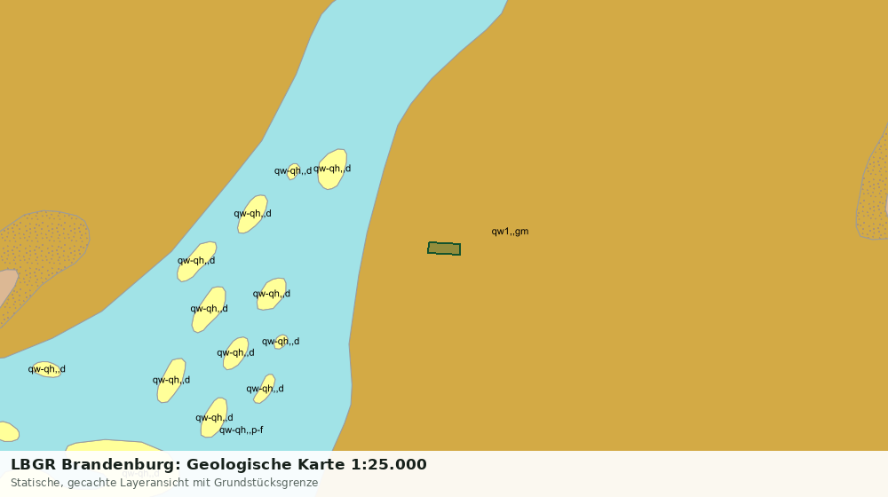 Statische Kartenansicht: LBGR Brandenburg: Geologische Karte 1:25.000