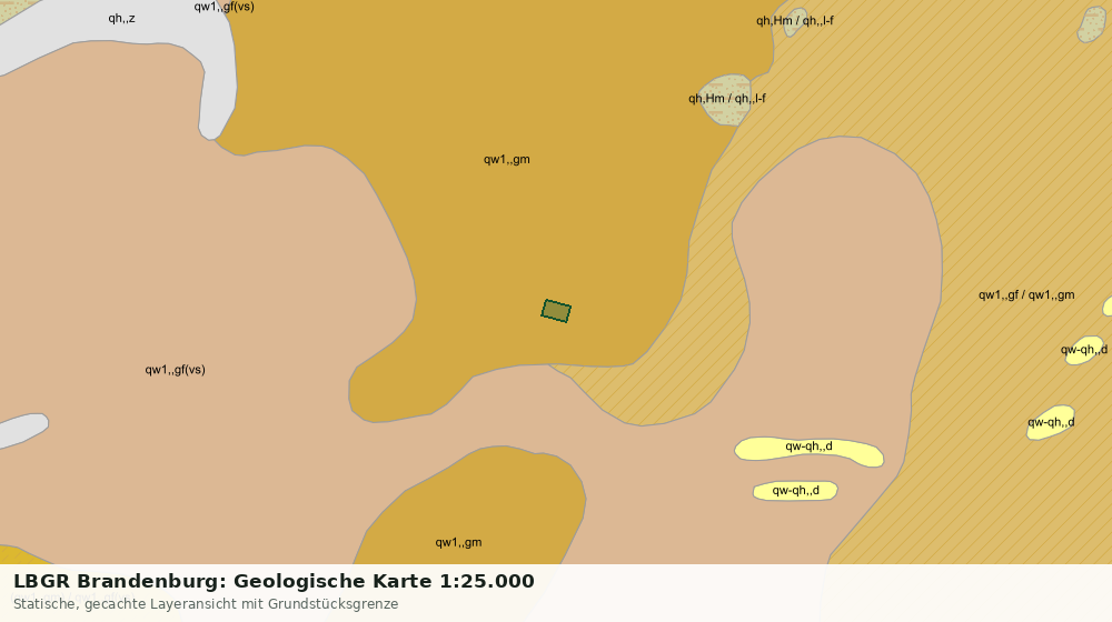 Statische Kartenansicht: LBGR Brandenburg: Geologische Karte 1:25.000