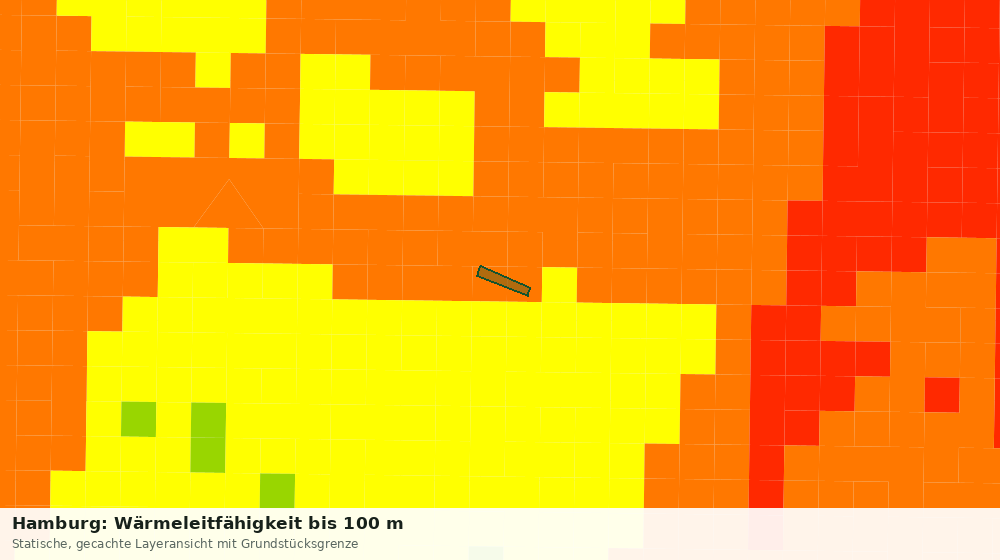 Statische Kartenansicht: Hamburg: Wärmeleitfähigkeit bis 100 m