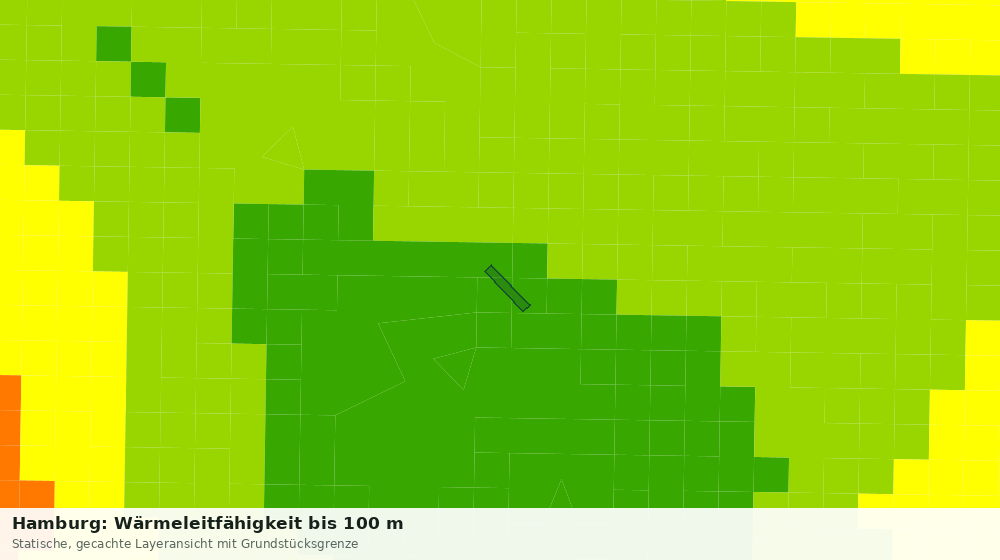 Statische Kartenansicht: Hamburg: Wärmeleitfähigkeit bis 100 m