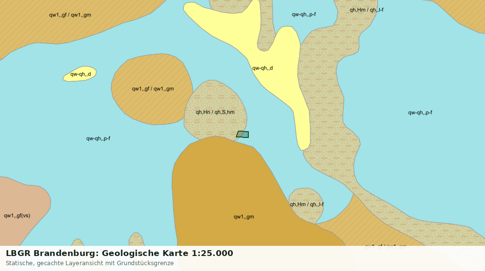 Statische Kartenansicht: LBGR Brandenburg: Geologische Karte 1:25.000