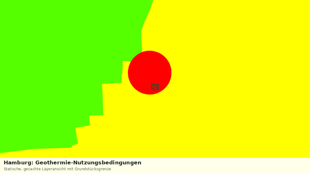 Statische Kartenansicht: Hamburg: Geothermie-Nutzungsbedingungen