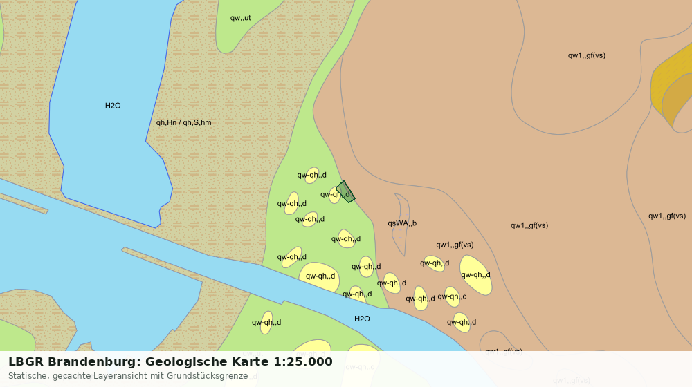 Statische Kartenansicht: LBGR Brandenburg: Geologische Karte 1:25.000