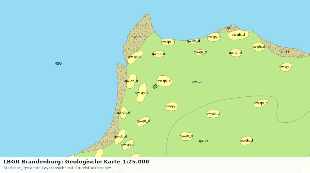 Statische Kartenansicht: LBGR Brandenburg: Geologische Karte 1:25.000