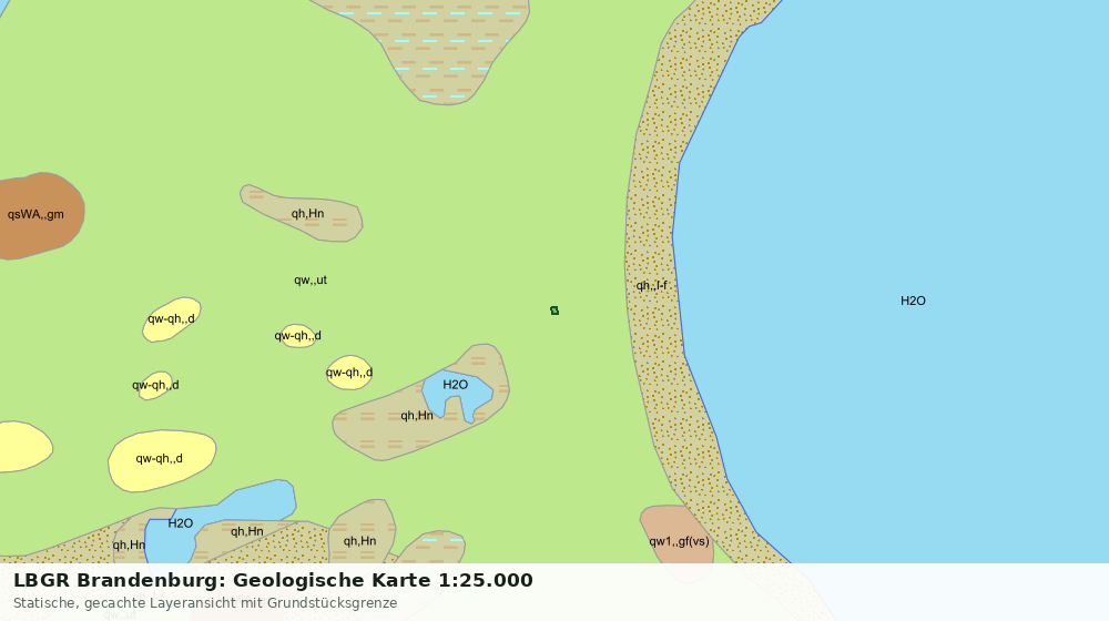 Statische Kartenansicht: LBGR Brandenburg: Geologische Karte 1:25.000