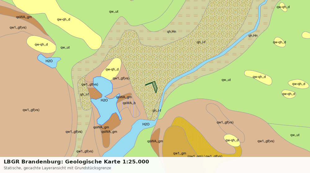 Statische Kartenansicht: LBGR Brandenburg: Geologische Karte 1:25.000