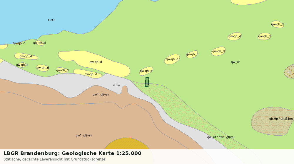 Statische Kartenansicht: LBGR Brandenburg: Geologische Karte 1:25.000