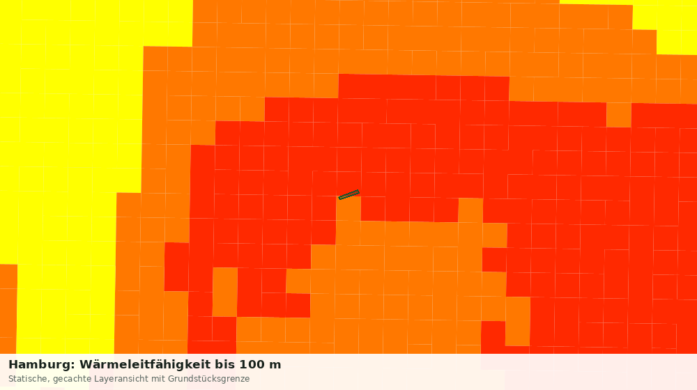 Statische Kartenansicht: Hamburg: Wärmeleitfähigkeit bis 100 m