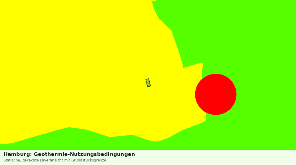 Statische Kartenansicht: Hamburg: Geothermie-Nutzungsbedingungen