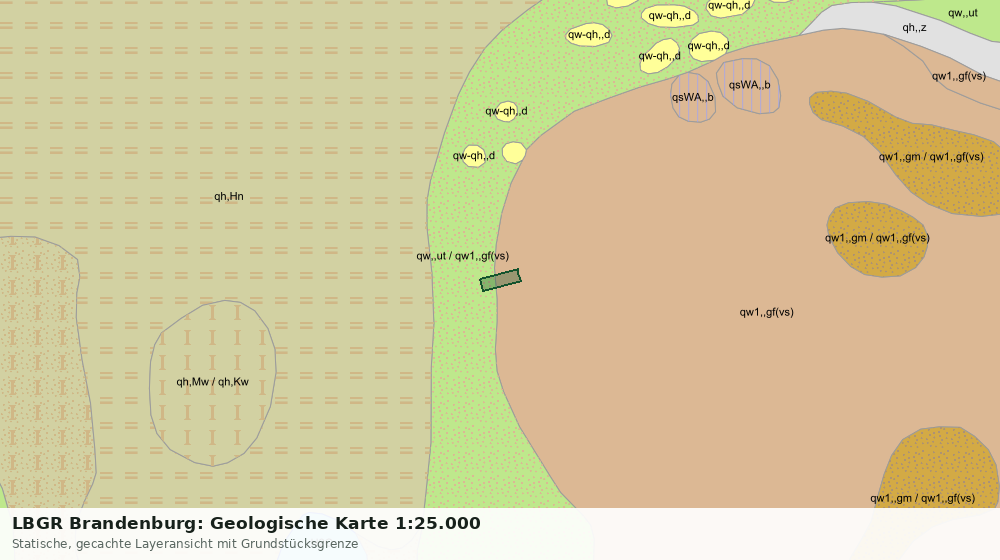 Statische Kartenansicht: LBGR Brandenburg: Geologische Karte 1:25.000