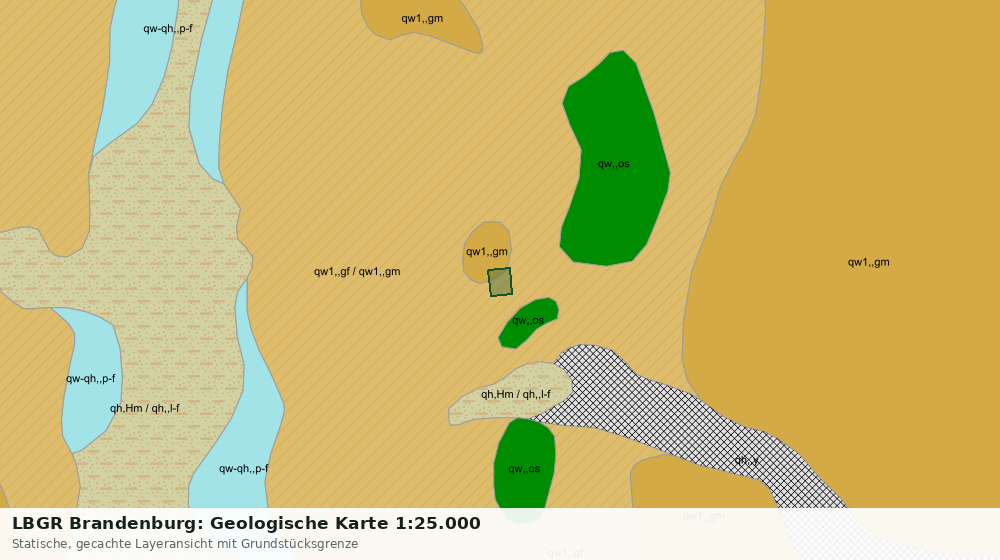 Statische Kartenansicht: LBGR Brandenburg: Geologische Karte 1:25.000