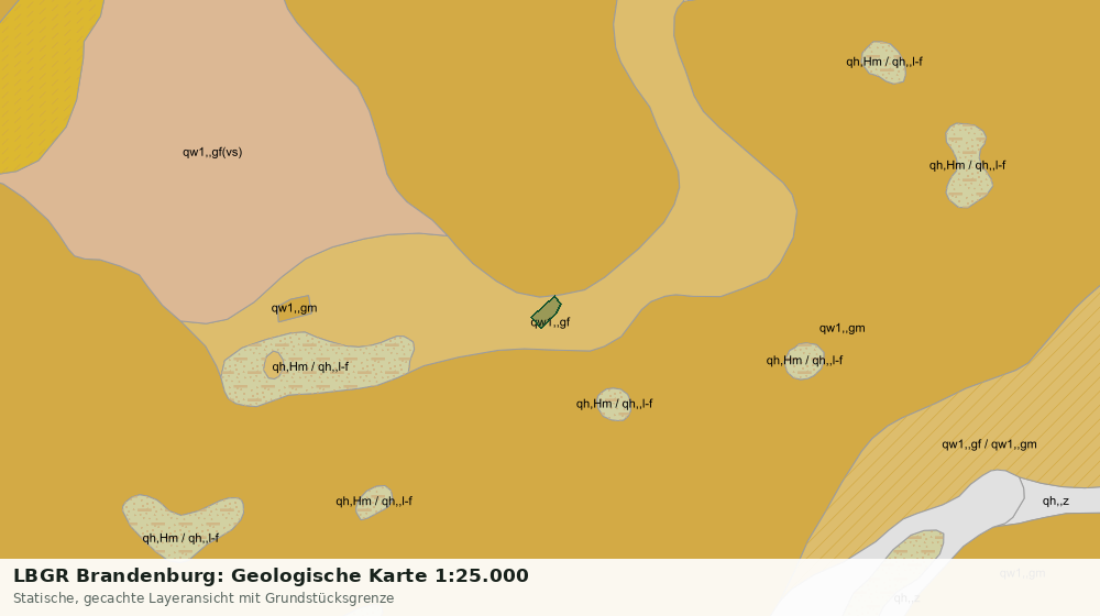 Statische Kartenansicht: LBGR Brandenburg: Geologische Karte 1:25.000