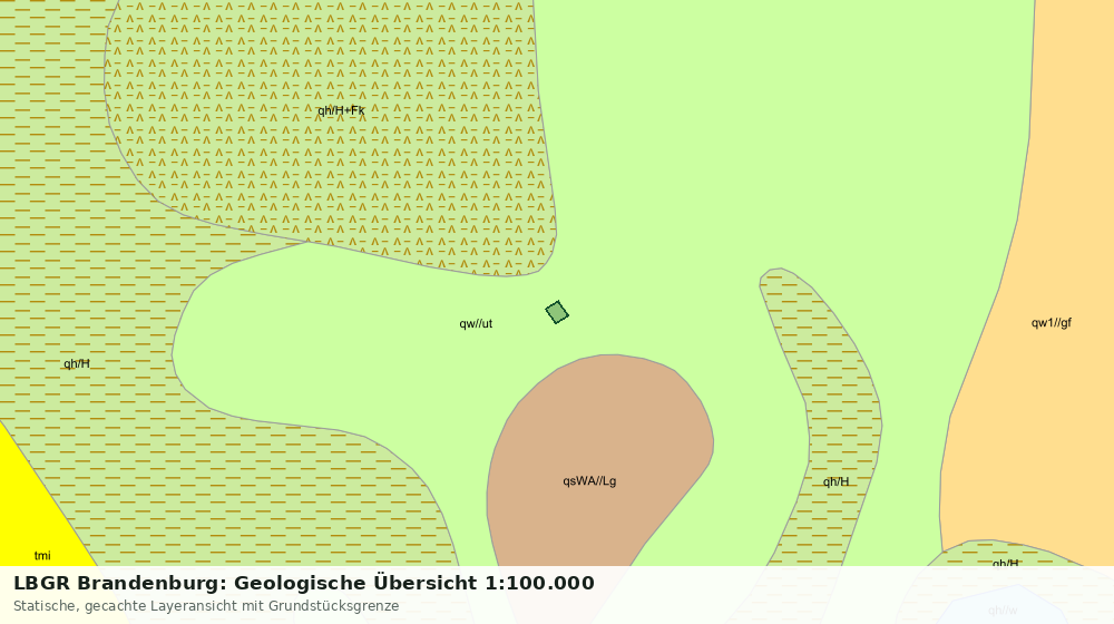 Statische Kartenansicht: LBGR Brandenburg: Geologische Übersicht 1:100.000
