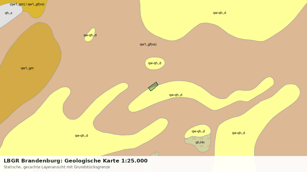 Statische Kartenansicht: LBGR Brandenburg: Geologische Karte 1:25.000