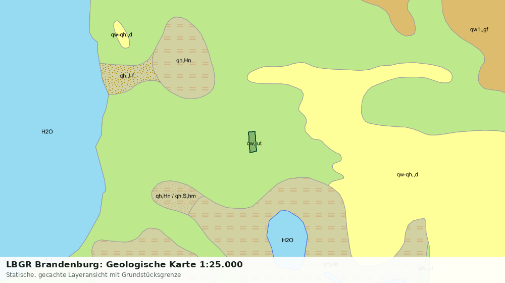 Statische Kartenansicht: LBGR Brandenburg: Geologische Karte 1:25.000