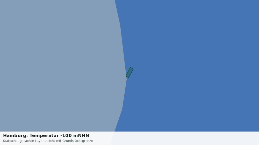 Statische Kartenansicht: Hamburg: Temperatur -100 mNHN