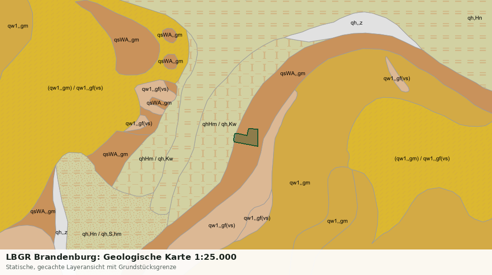 Statische Kartenansicht: LBGR Brandenburg: Geologische Karte 1:25.000