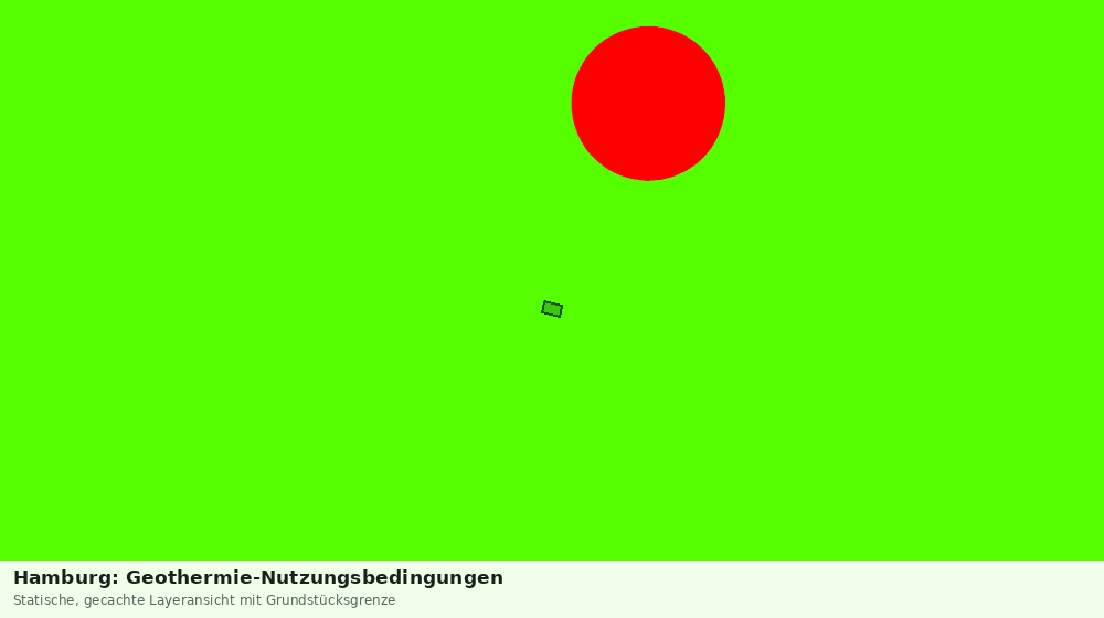Statische Kartenansicht: Hamburg: Geothermie-Nutzungsbedingungen