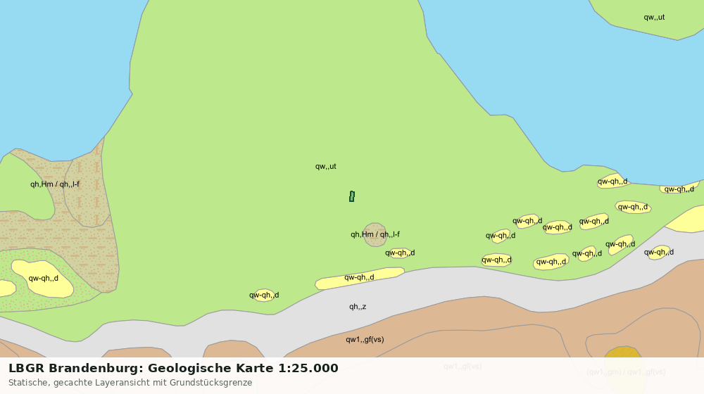 Statische Kartenansicht: LBGR Brandenburg: Geologische Karte 1:25.000