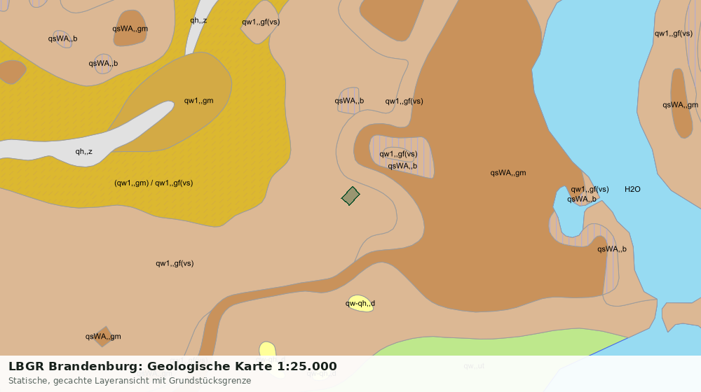 Statische Kartenansicht: LBGR Brandenburg: Geologische Karte 1:25.000