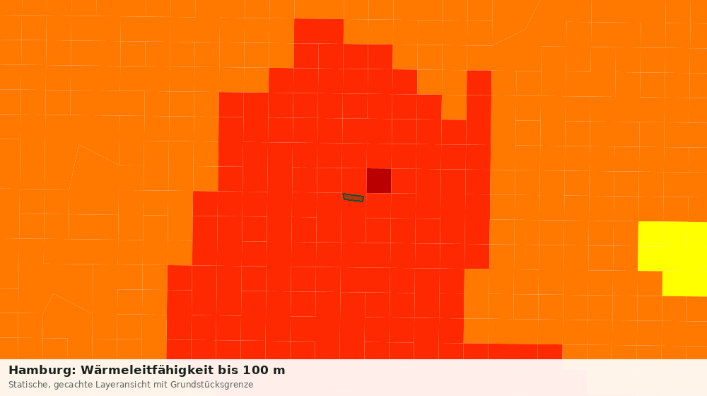 Statische Kartenansicht: Hamburg: Wärmeleitfähigkeit bis 100 m