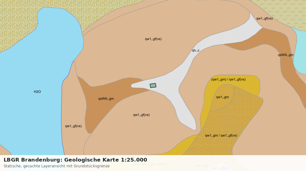 Statische Kartenansicht: LBGR Brandenburg: Geologische Karte 1:25.000