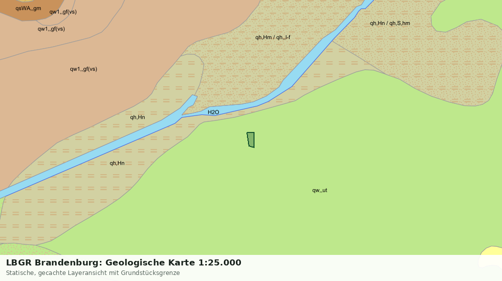 Statische Kartenansicht: LBGR Brandenburg: Geologische Karte 1:25.000