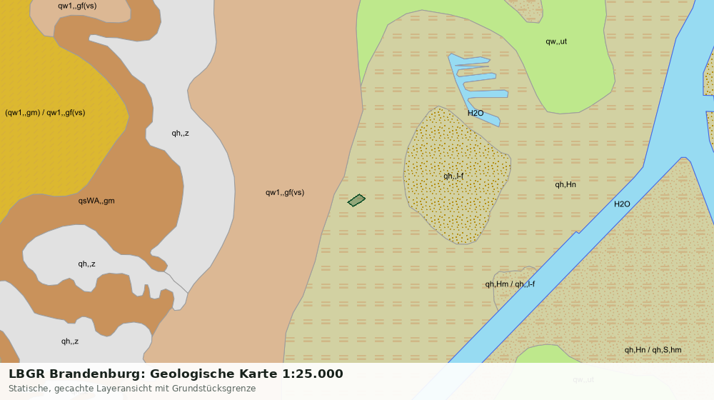 Statische Kartenansicht: LBGR Brandenburg: Geologische Karte 1:25.000