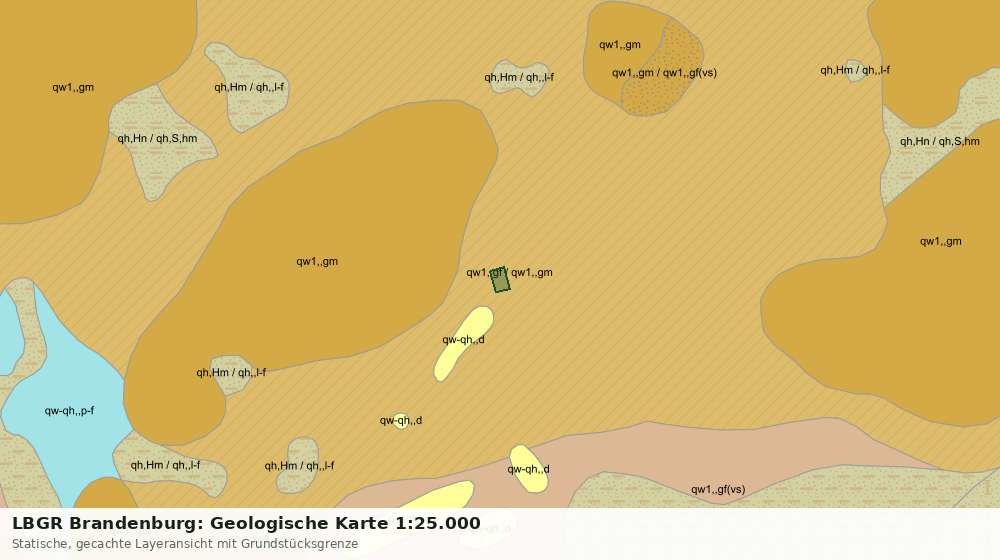 Statische Kartenansicht: LBGR Brandenburg: Geologische Karte 1:25.000