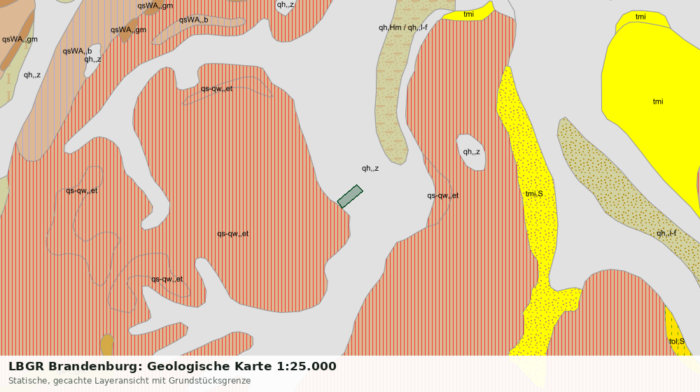 Statische Kartenansicht: LBGR Brandenburg: Geologische Karte 1:25.000