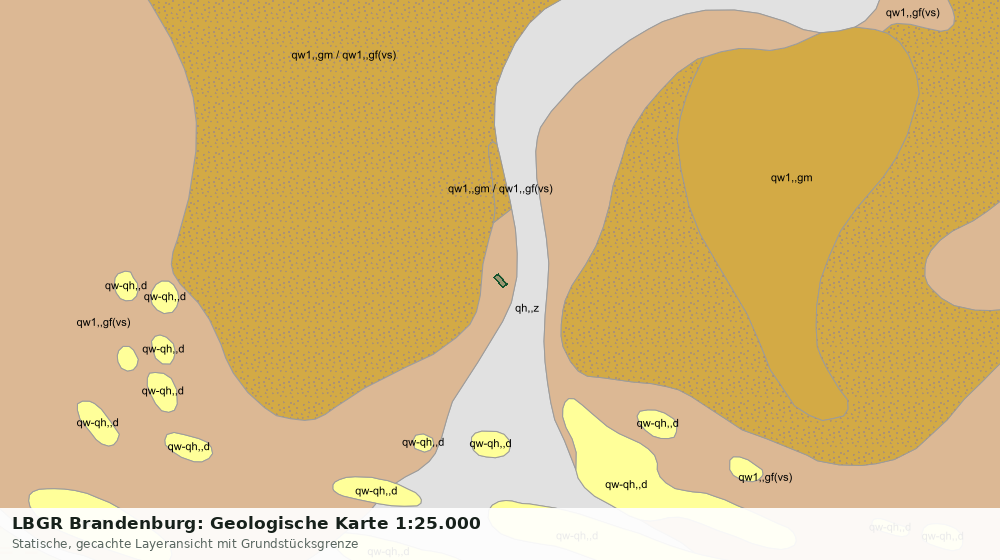 Statische Kartenansicht: LBGR Brandenburg: Geologische Karte 1:25.000